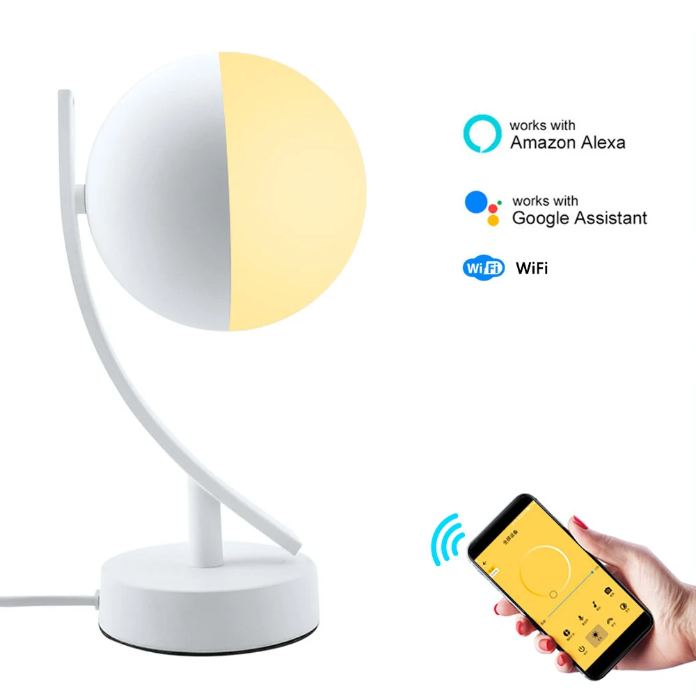 US plug Warm light Белый теплый светильник+ RGBwifi Tmall Голосовое управление маленький ночной Светильник СВЕТОДИОДНЫЙ умный Настольный светильник - Цвет корпуса: US plug Warm light