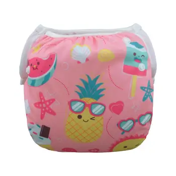 

2019 New Alva Baby Reusable Positioning Digital Printed Swimming Diaper 20PCS