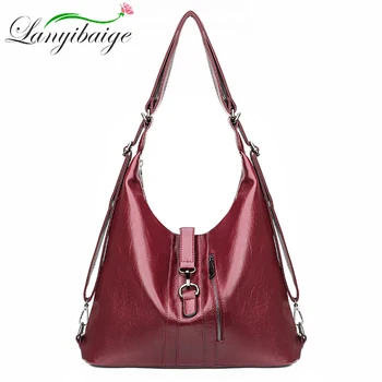 

Women Leather Handbags High Quality 2019 Ladies Hobo Hand Bag Female Soft Leather Shoulder Bag Vintage Bags For Girls Sac A Main