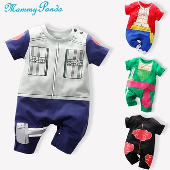 

MPANDA One Piece Luffy NARUTO Jumpsuits Baby Clothes Boy Romper Kids Bodysuit For Newborns Cotton Anime Monkey D Cloud Uzumaki