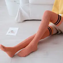 Мягкие женские носки зимние теплые носки в полоску для девочек гетры, высокие длинные носки зимние носки, мягкие носки для девочек,# Y2