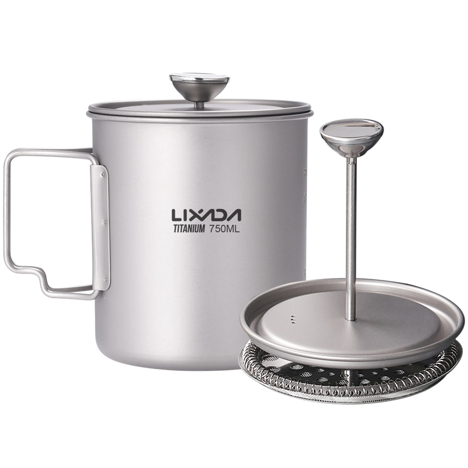 Lixada 750ml Titanium Coffee Cup Mug 