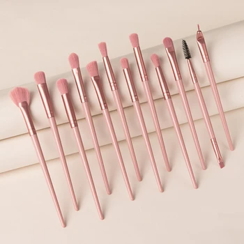 

12pcs Eyes Makeup Brushes Set Eyeshadow Eyebrow Eyeliner Eyelash Brush Concealer Eye Cosmetics Blending Make Up Brush Tools Kit