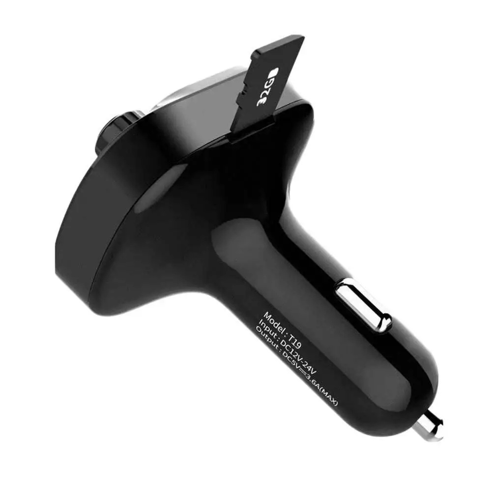 Автомобильный комплект громкой связи беспроводной Bluetooth fm-передатчик ЖК MP3-плеер двойной USB зарядное устройство для мобильного телефона 3.1A Hands Free автомобильные запчасти