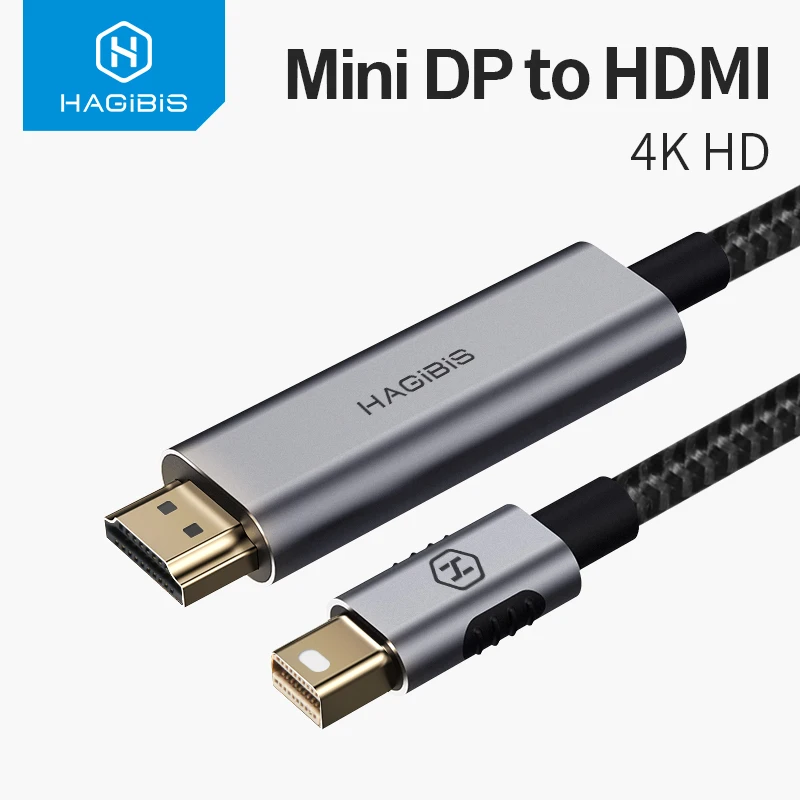 

Hagibis Mini Displayport to HDMI Cable 4K Thunderbolt 2 HDMI Converter High Quality Adapter for macbook pro air surface Mac HDTV