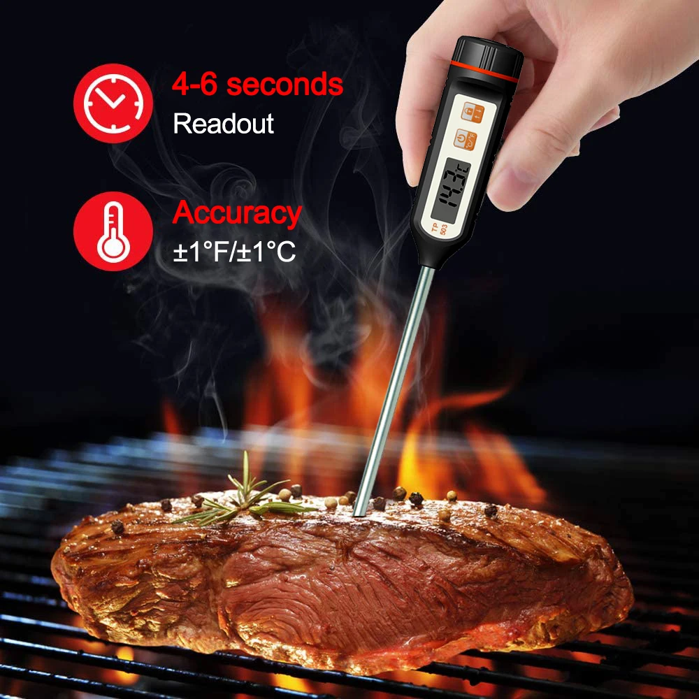 Tuya Digital Bluetooth Smart Bbq Thermometer Lcd Screen Kitchen Cooking  Food Meat Thermometer Water Milk Oil temperature meter - AliExpress