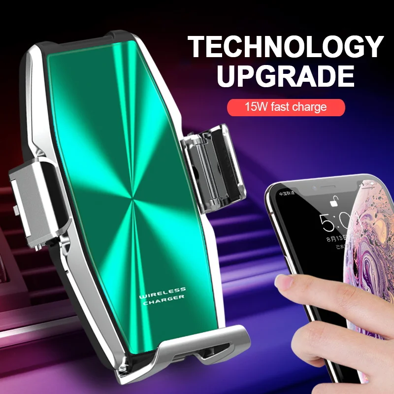 Автомобильное беспроводное зарядное устройство Tongdaytech 15 Вт для Iphone 8 XS 11 Pro Max