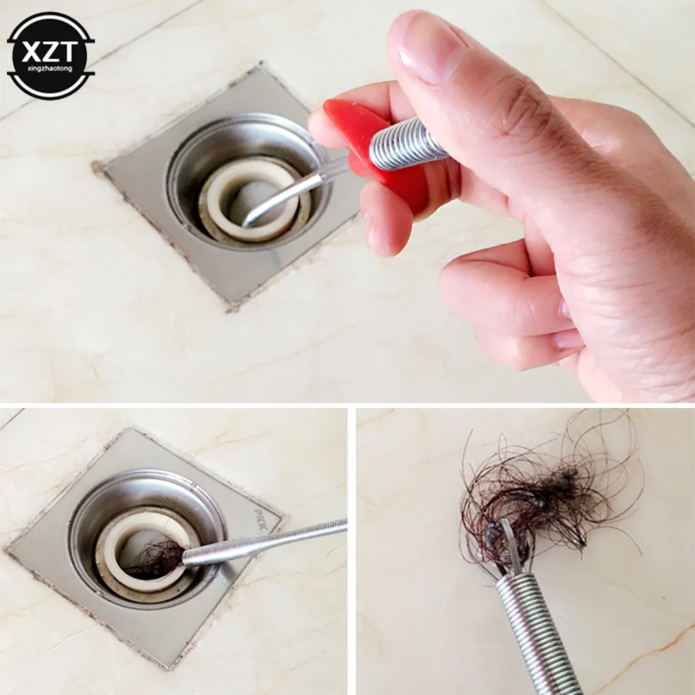 90CM Multifunction Cleaning Claw Hair Catcher Kitchen Sink Cleaning Tool Hair Clog Remover Grabber for Shower Drains Bath Basin 5