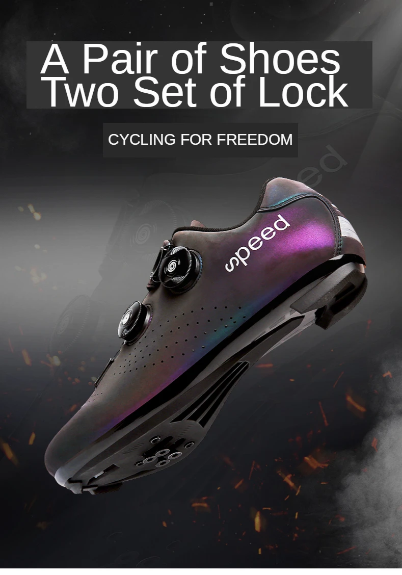 FAD SPEED road cycling shoes men's road bike shoes ultralight bicycle sports shoes self-locking professional breathable Luminous