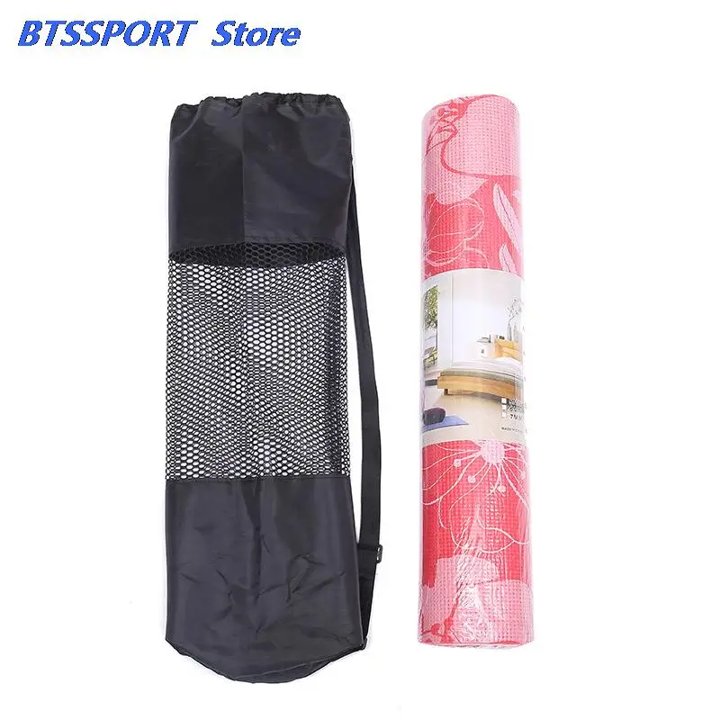 New Nylon Mesh Center Yoga Mat Bag Adjustable Strap Pilates Carrier Fitness Body Building Sports Equipment