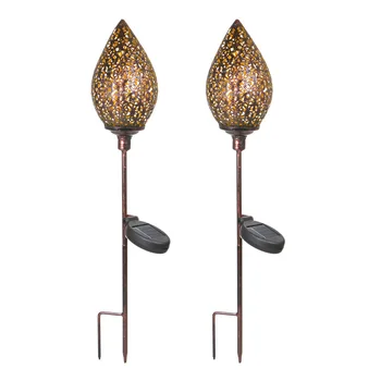 

Garden Lawn Iron Water Drop Outdoor Decoration IP65 Waterproof Solar Lamp Pathway LED Light Lantern Home Backyard Landscaping