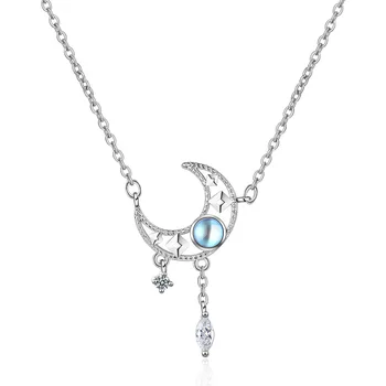 

Colorful Moon Necklace Simple Fresh And Sweet Sense of Design Non-mainstream Students Short Choker Korean-style