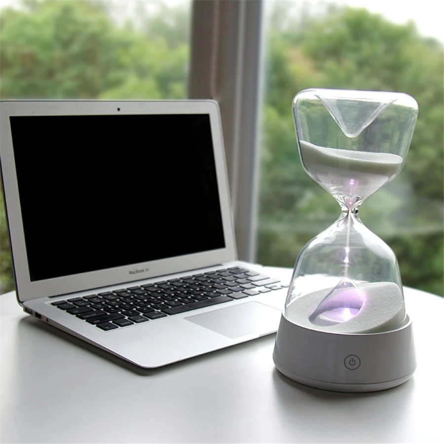 

Creative Hourglass LED Lamp Night Light USB Rechargable Touch Table Lamps novelty lighting Children's Toys Christmas Git