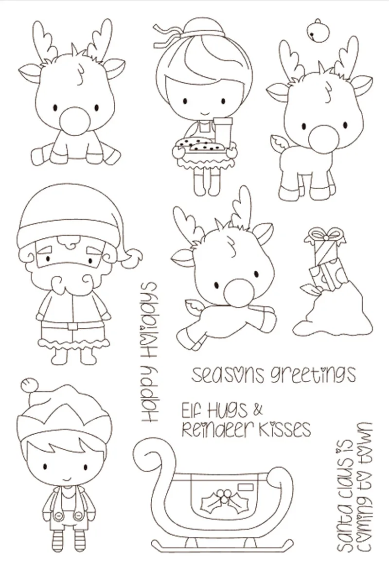 

11x16 Boy and girl TBig ice cream ransparent Clear Stamps Silicone Seals for DIY scrapbooking photo album Card Making