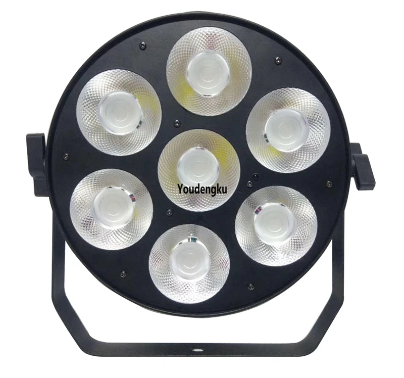 8pcs indoor led stage par cob rgb 3 in 1 7*30w mini led dmx par can wash party lighting