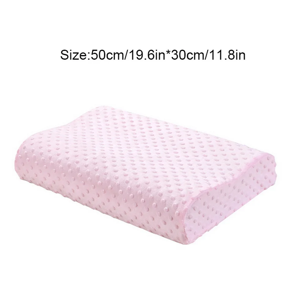 1pc Memory Foam Pillow Orthopedic Pillow Fiber Slow Rebound Soft Pillow Massager Bedding Neck Pillows For Cervical Health Care - Цвет: pink1 50x30cm