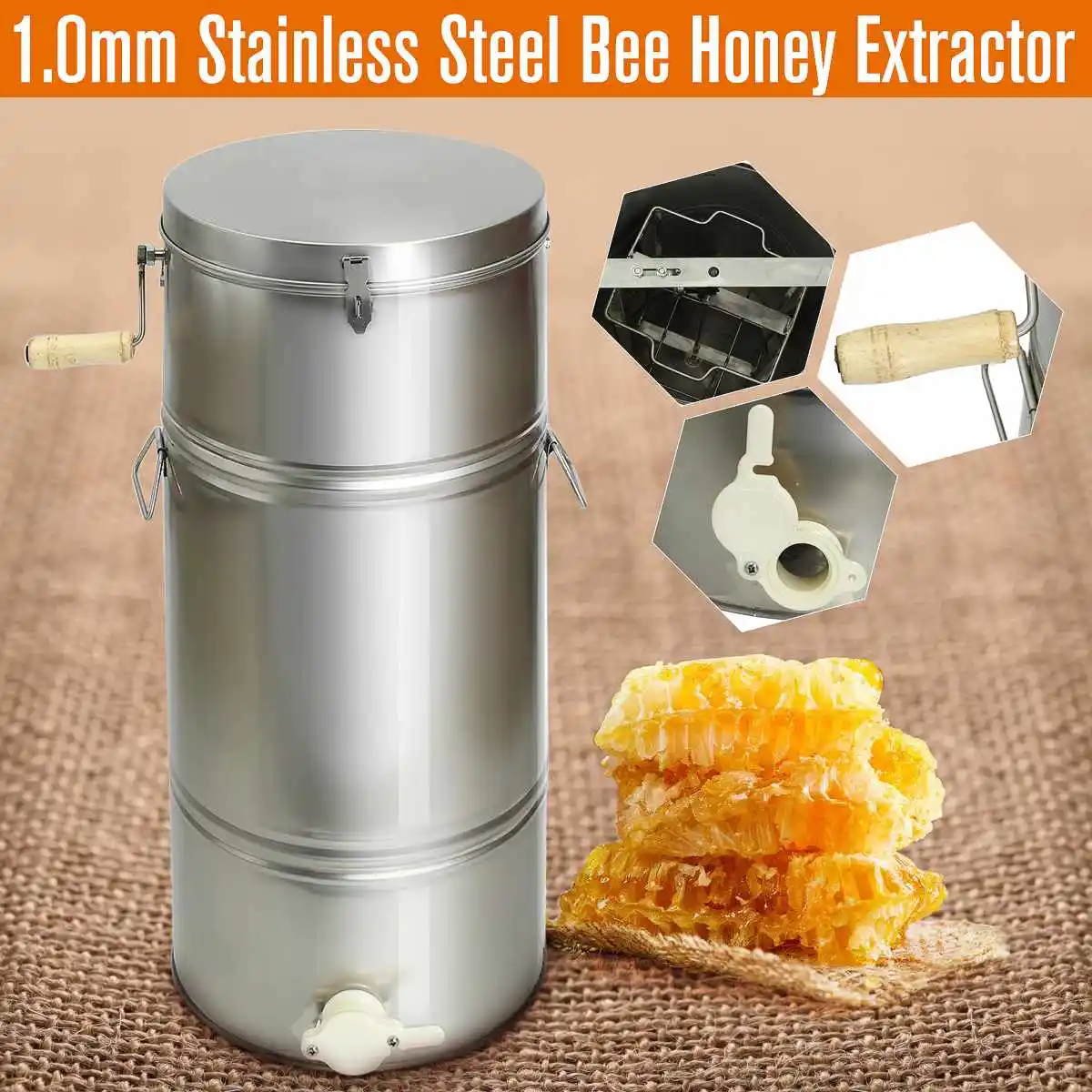 

2 Frame Honey Extractor Stainless Steel Beekeeping Machine Tool Box Honey Extractor Supplies Beekeeping Equipment