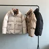 2021 Women s Winter Jacket Streetwear Polyester Zipper Straight 3 Solid Color Padded Coat Warm