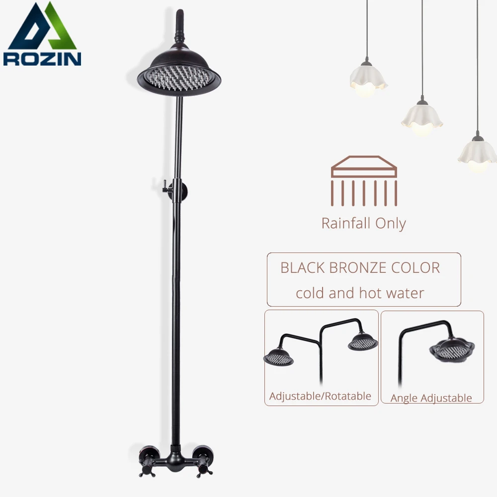 Bronze Black Shower Faucet In Wall Bathroom Shower Mixer Tap