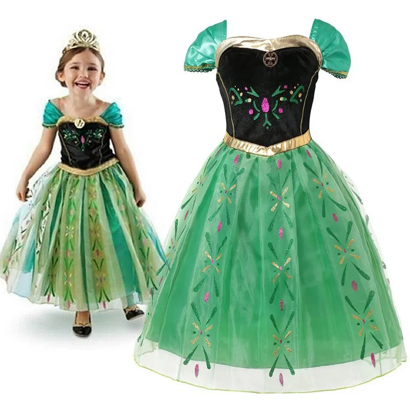 Princess Dress For Baby Girl Embroidery Shoulderless Floral Party Kid Cosplay Clothes Summer Fancy Costume | Детская одежда и