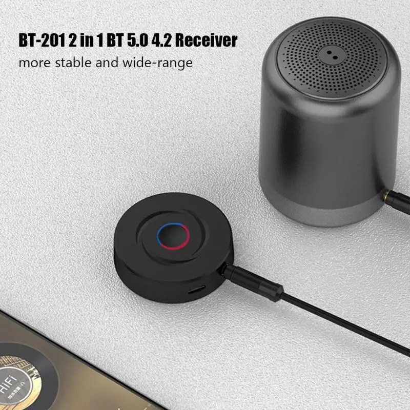 Портативный BT201 Bluetooth 5,0 приемопередатчик 3,5 мм AUX адаптер Портативный Легкий стерео автомобиль беспроводной аудио музыкальный приемник