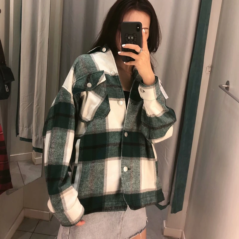 Beste Winter Jassen En Jassen Vrouwen Plaid Jas Dames Koreaanse Jassen Dames Oversized Jas Winter Jassen Vrouwelijke Herfst 2019