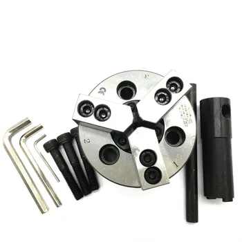 Online 4Inch 110mm 3Jaw Hollow Hydraulic Chuck Back Plate For CNC Lathe Boring Cutting Tool Holder Hole Hydraulic Chuck Oil High Speed