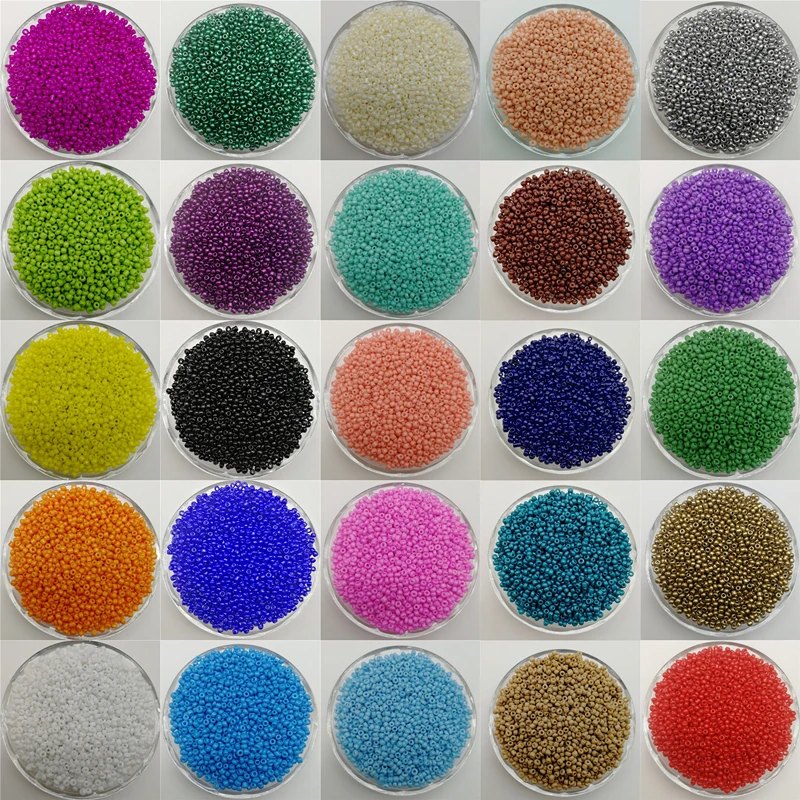 

Wholesale 2 / 3 / 4mm 15g Czech Glass Seed Spacer beads Jewelry Making DIY 45 Colors