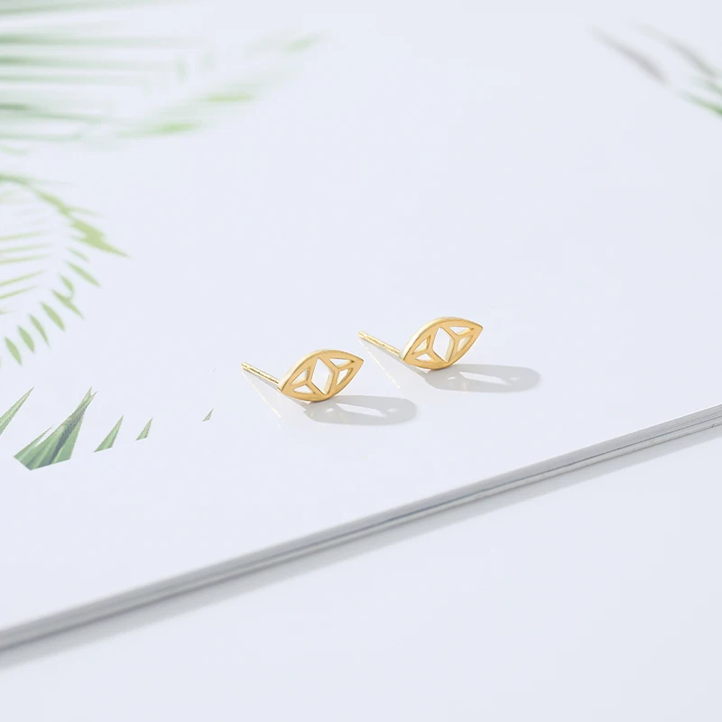 Женские серьги-гвоздики из нержавеющей стали под золото и розовое | Украшения