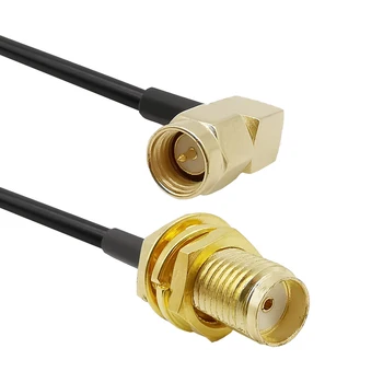 

SMA Wire Connector SMA Female to SMA Male Right Angle Extension Cable RG58 Plug to Jack WiFi Antenna Cable 1M 2M 3M 5M 8M 10M