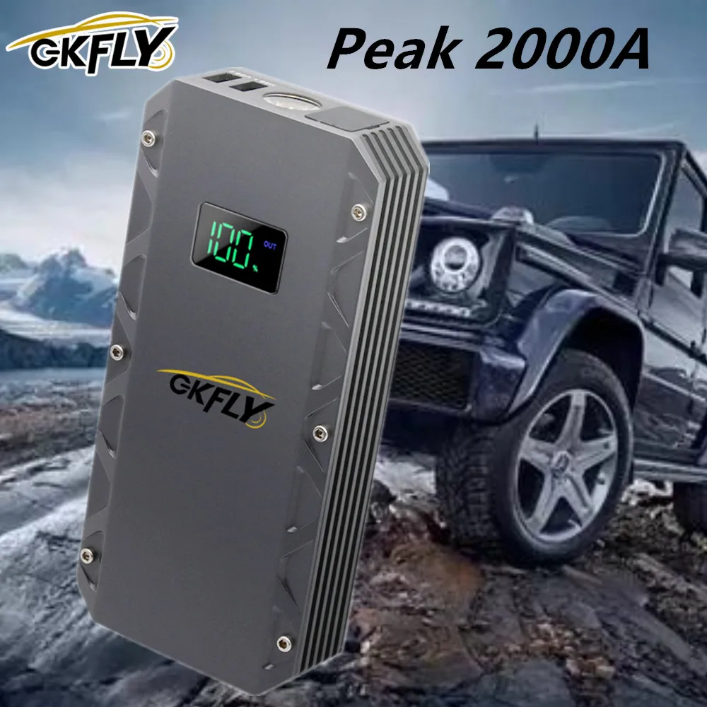 GKFLY 2000A Car Jump Starter Battery Booster LED Starting Device Portable Power Bank Charger for Petrol Diesel | Автомобили и