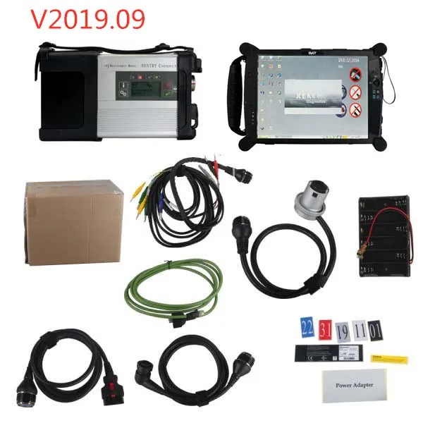 V2019.09 MB SD Подключение Compact 4 5 MB Star C4 Диагностика SD C4 C5 с диагностический инструмент Wi-Fi с EVG7 планшета и программного обеспечения