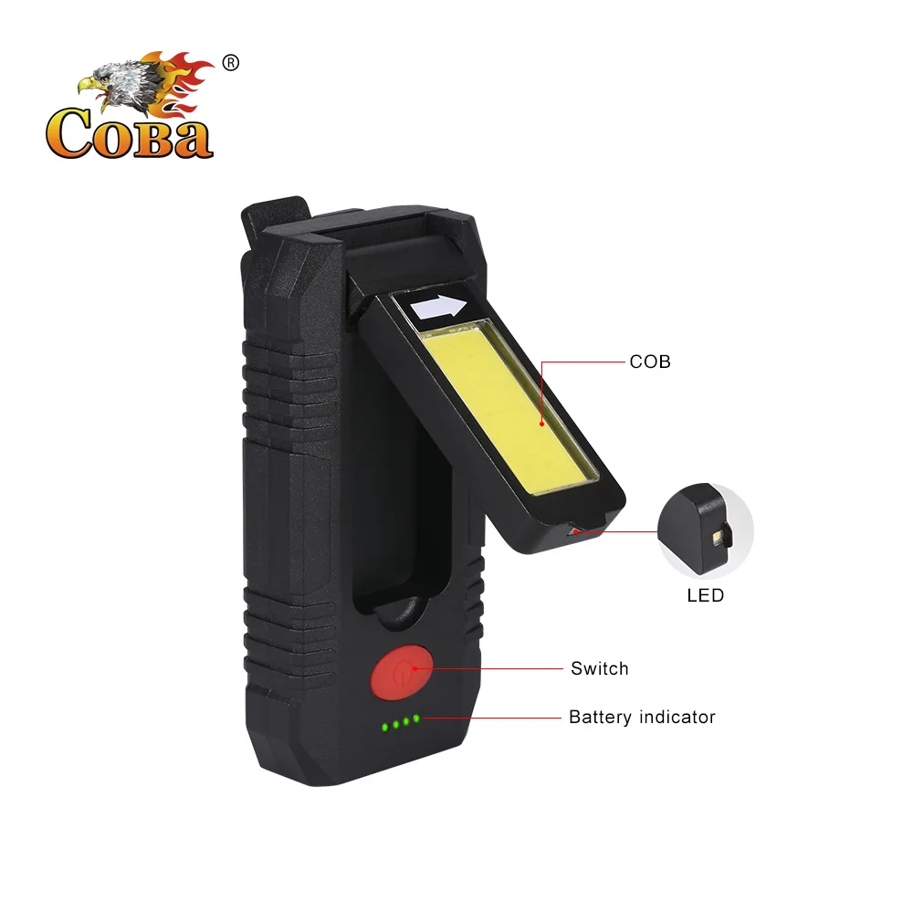 COBA new led worklight waterproof foldable rotatable cob portable lamp search light powerful power bank usb rechargeable | Лампы и