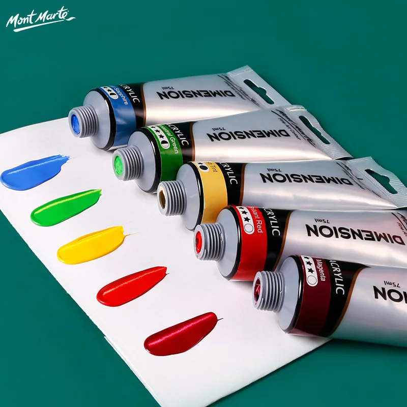 48-color 75ml Acrylic Paint Set Hose Waterproof Quick-drying Paste Pigment Hand-painted Creation High Plastic Acrylic Paint