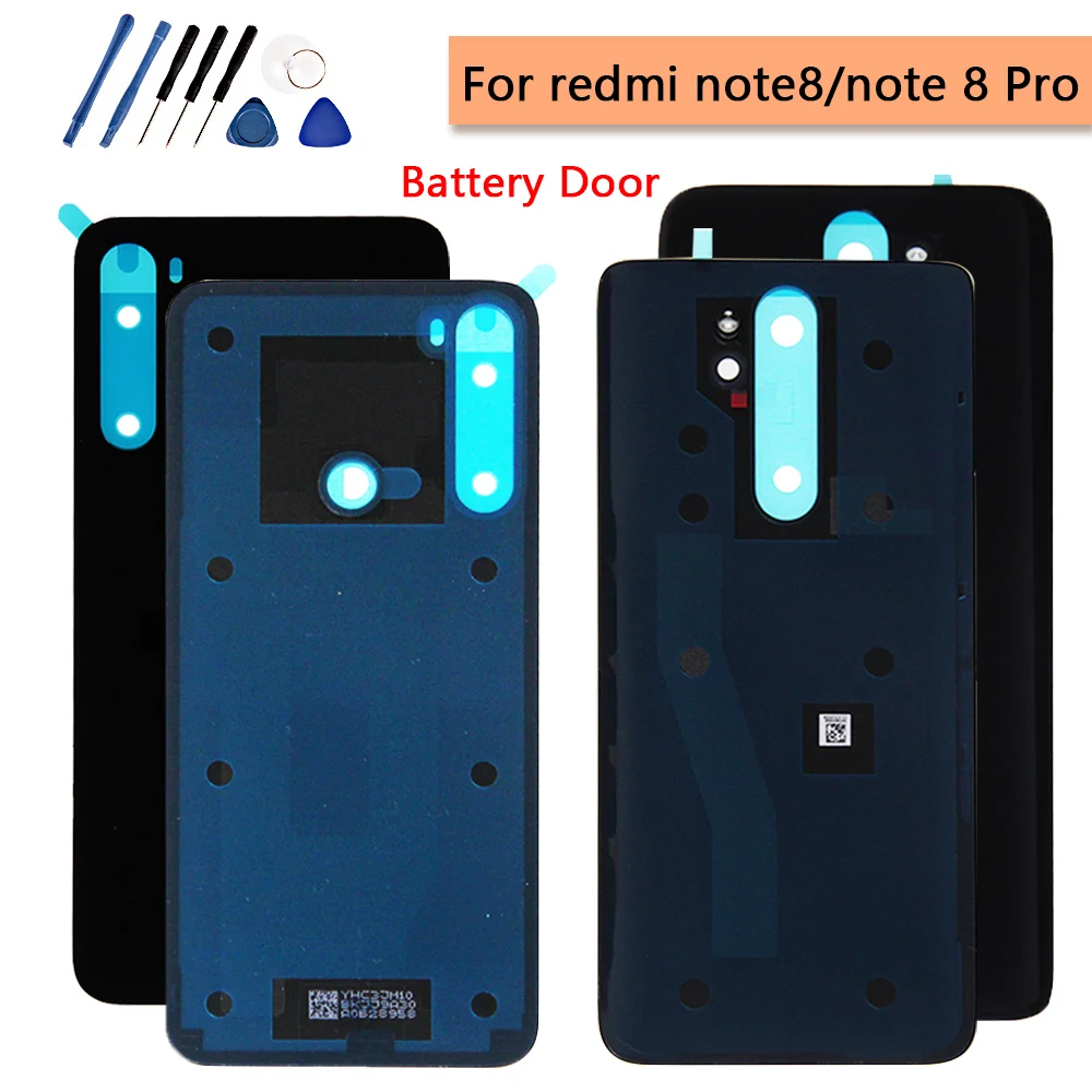 Для Xiaomi Redmi Note8 Note 8 Pro задняя крышка со стеклом Задняя Дверь Корпус чехол панель