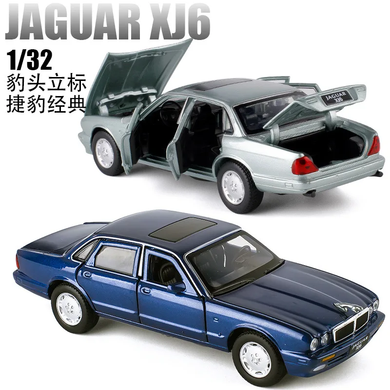 

JK1: 32 Suitable for JAGUAR XJ6 Classic Car Leopard Head Alloy Car Model Six Open Sound And Light Model 823525