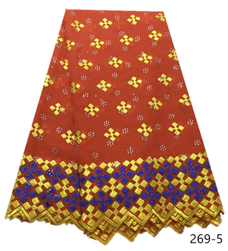 Высокое качество нигерийская швейцарская вуаль чистая кружевная африканская Тюлевая сетчатая кружевная ткань французская кружевная ткань с камнями для платья 269 - Цвет: 269-5