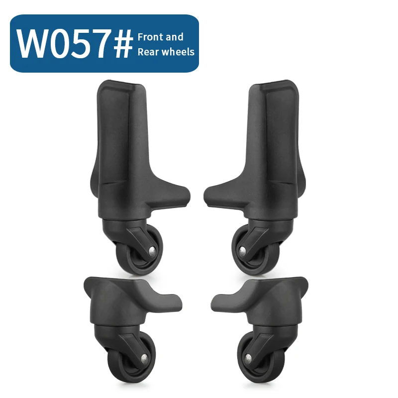 W057(4 Wheels)Black Сменное колесо для чемодана, багажа, Высококачественная дорожная сумка, запчасти для ремонта, износостойкая коробка с паролем, новые модные колеса - Цвет: W057(4 Wheels)Black