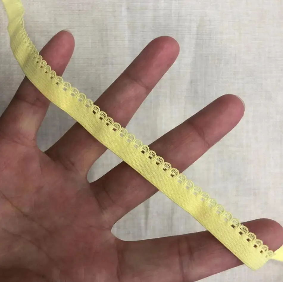 yellow 10 метров эластичный кружевной отделкой для DIY нижнее белье стрейч кружева отделка ленты бюстгальтер нижнее белье аксессуары - Цвет: yellow