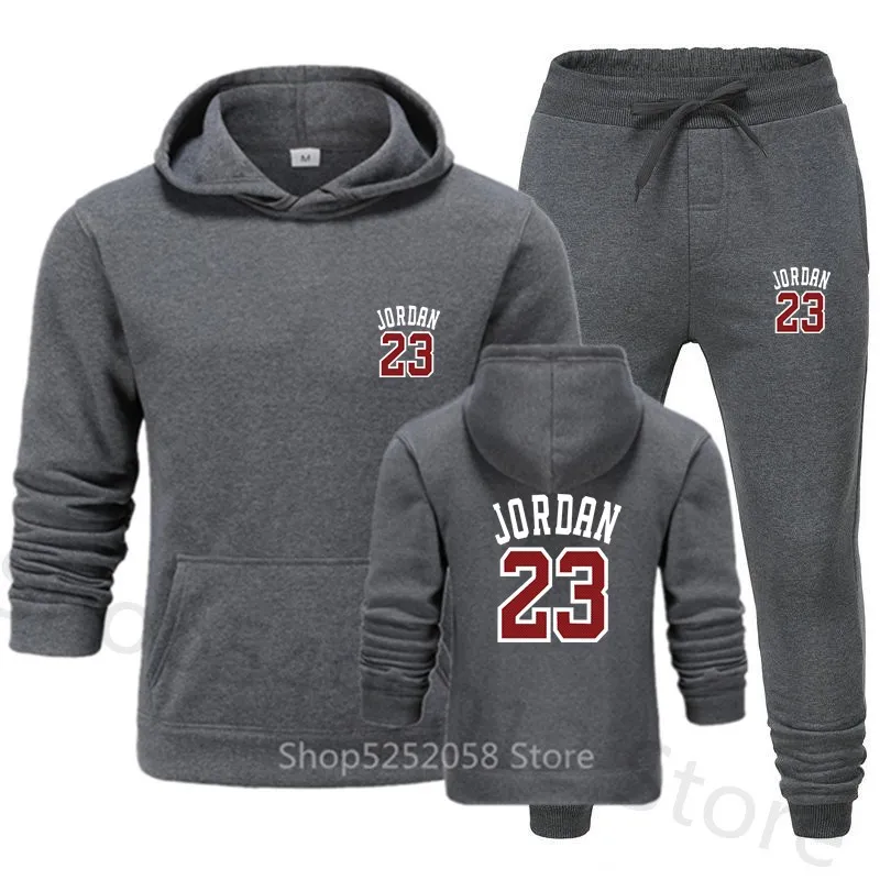 dark gray-hong23 23, осенне-зимний спортивный костюм, женские и мужские свитшоты, повседневный костюм, женская одежда, костюм для бега, спортивный костюм - Цвет: dark gray-hong23