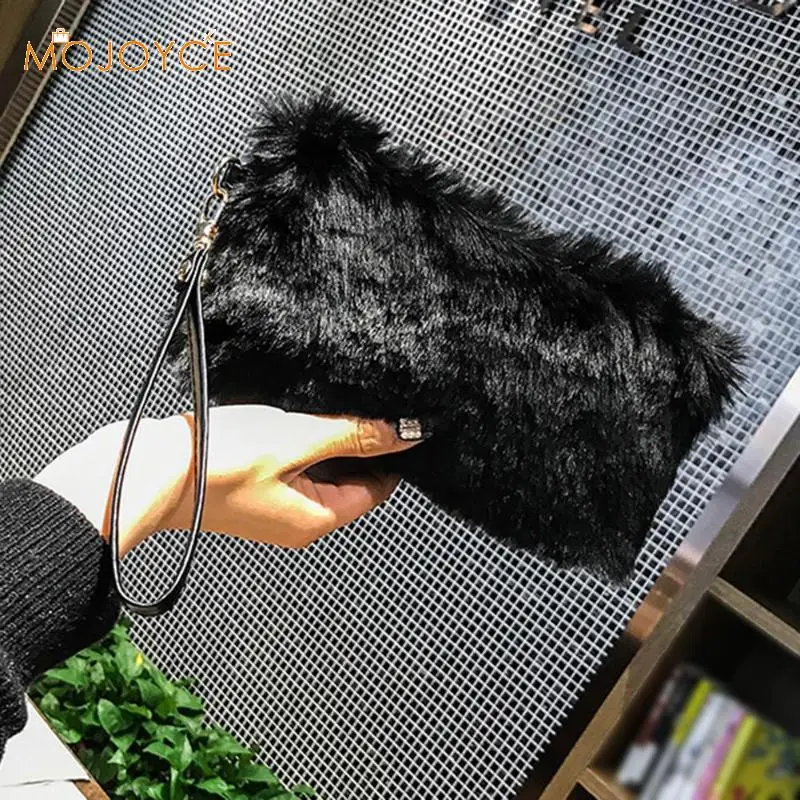 Fashion Simple Envelope Clutch Bag Plush Metal Elegant Zip Handbag Female Solid Color Daily Purse Dropshipping | Багаж и сумки