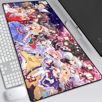 

Touhou Project Anime Large Pad Mouse Mat Computer Gamer Locking Edge Mousepad Keyboard Mice Mat Pad