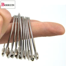  10PCS 15CM Outdoor Tools EDC Tactical Gear For Camping Tools Multi Keychain Kit Stainless Steel Wire Rope Key Ring Tourism Chain 