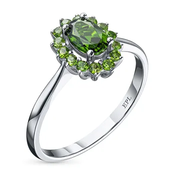 

Ring in white gold with chrome diopside e0905kts11198510