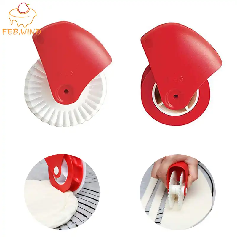 Plastic Fluted Pastry Cutter Wheel Pastry Crimper and Sealer Noodle