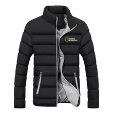 

Men's down Jacket Winter Warm Fashion Brand Clothing Outdoor Jogging Sports Running Coat men National Geographic Jacket 2021 New