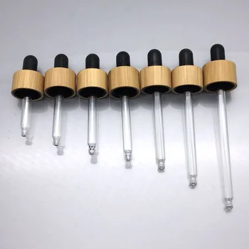 

18mm Black/Gold/Silver Aluminum Line Screw Cap plastic Dropper bamboo caps For 5ml-100ml Essential oil Bottles,Serum container