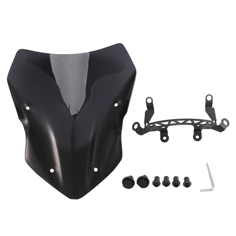 

Motorcycle Windshield WindScreen Black Bracket Accessories for Kawasaki Z900 2017