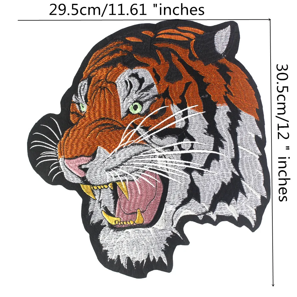 Toppa Termoadesiva Con Tigre, 7,8x8 Cm, Da Cucire O Stirare, Per Giubbotti E Borse, Ideale Per Motociclisti