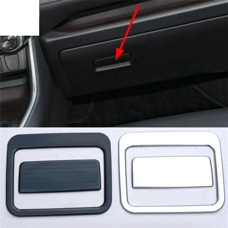 

2pcs/Lot Car Sticker Stainless Steel Passenger Side Glove Box Switch Decoration Cover For 2019 2020 Toyota RAV4 RAV 4 MK5